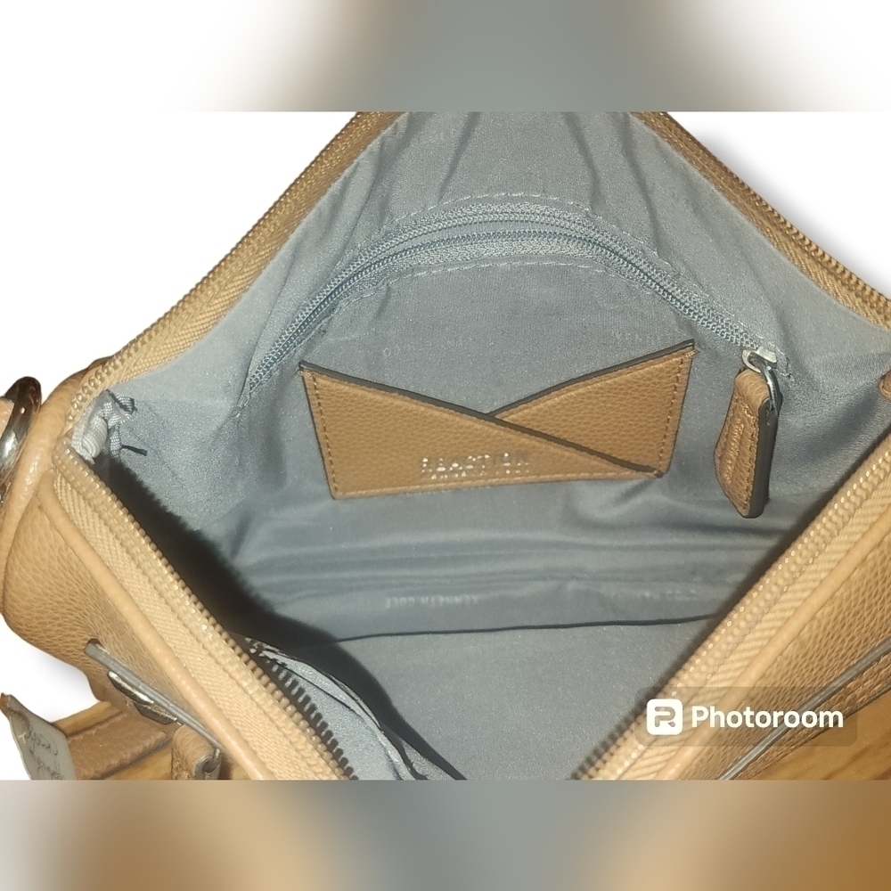 Kenneth Cole Light Brown Faux Leather Crossbody Bag - Picture 8 of 8